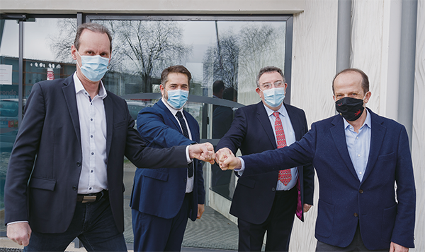 Patrice Coudray (Canon Medical), Bruno Triare (Canon Medical), Dr. Sananes, Professor Dousset.